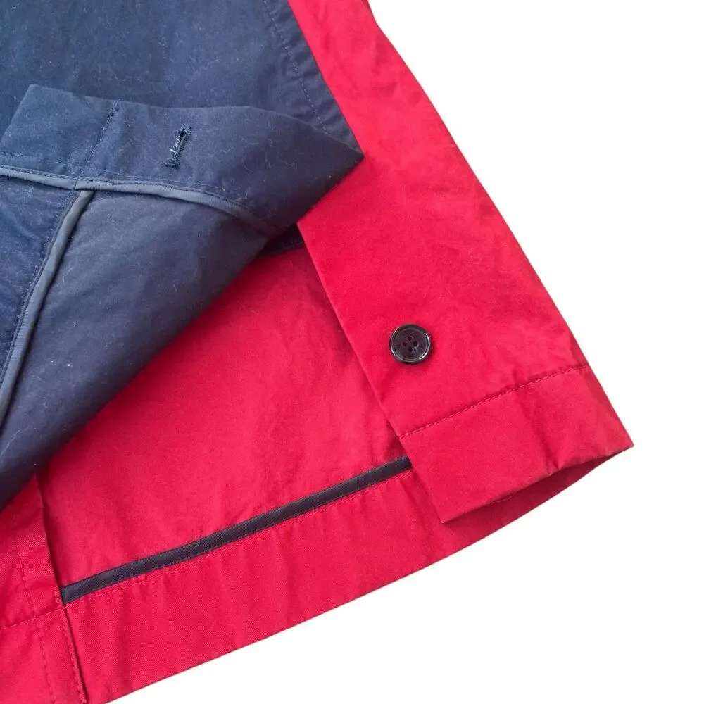 Coach 100% Cotton Colorblock Hooded Jacket Coat Sz M As-is
